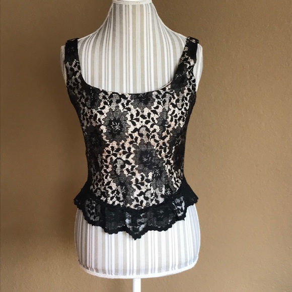 Niki Tops - Lace Victorian Corset top, size 8
